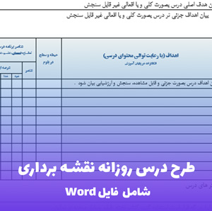طرح درس روزانه نقشه برداری قابل ویرایش | ویژه معلمان دقیق نگر