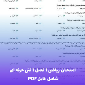 امتحان ریاضی 1 فصل 1 فنی حرفه ای و کاردانش | نمونه سوال جامع PDF برای موفقیت