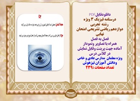 درسنامه فیزیک 3 ویژه  رشته  تجربی  دوازدهم ریاضی تشریحی امتحان نهایی فصل به فصل همراه با تصاویر ونمو
