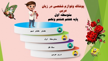 پاورپوینت پوشاک ولوازم خانگی در زبان عربی متوسطه اول  پایه های هفتم هشتم نهم